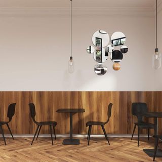 9 pezzi di specchi adesivi per parete, 4 dimensioni