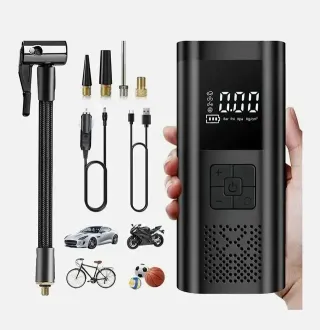 Compressore Aria Portatile LED Auto Moto Bici