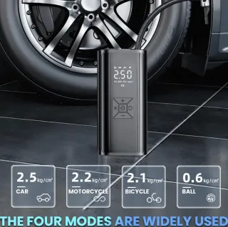 Compressore Aria Portatile LED Auto Moto Bici