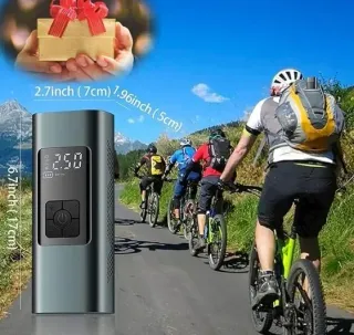 Compressore Aria Portatile LED Auto Moto Bici