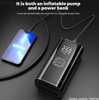 Compressore Aria Portatile LED Auto Moto Bici