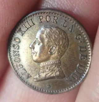 Moneda 1 céntimo 1912.