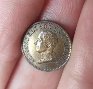 Moneda 1 céntimo 1912.