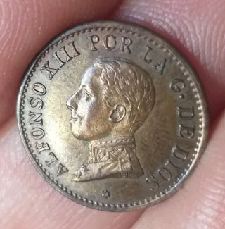 Moneda 1 céntimo 1912.