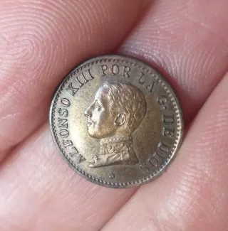 Moneda 1 céntimo 1912.