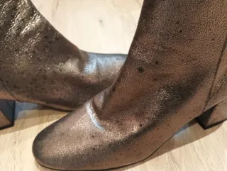 Botines Gloria Ortiz piel dorados talla 37