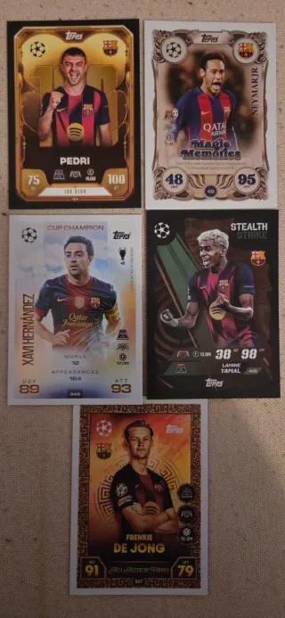 Lote 5 Cromos Fútbol Match Attax 25-26