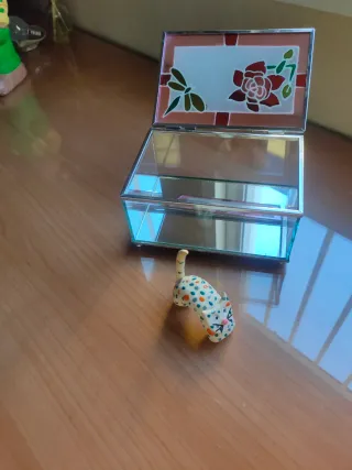 Joyero cristal gatito porta-anillos