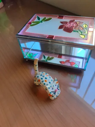 Joyero cristal gatito porta-anillos