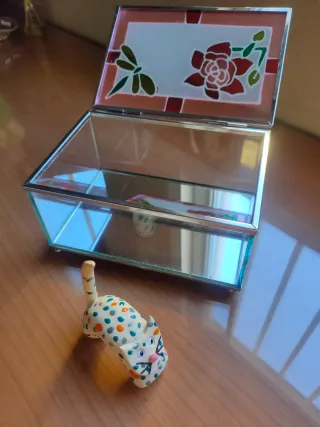 Joyero cristal gatito porta-anillos