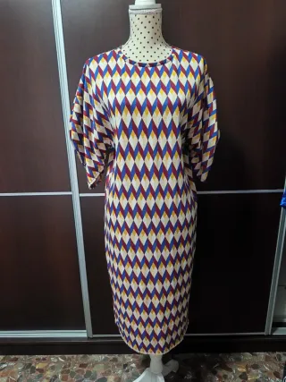 Vestido Zara estampado rombos