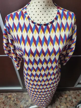 Vestido Zara estampado rombos