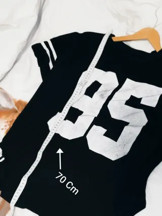 CAMISETA OVERSIZE NEGRA SPORT NUM. 95 BANDAS XL