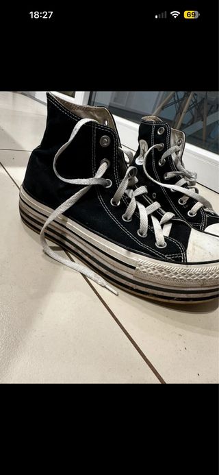 Converse Platform Alte Nere