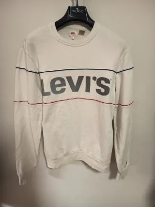 Felpa Levi's bianca e grigia