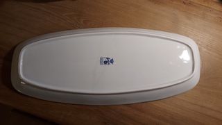 6 Piatti in porcellana con pesce blu