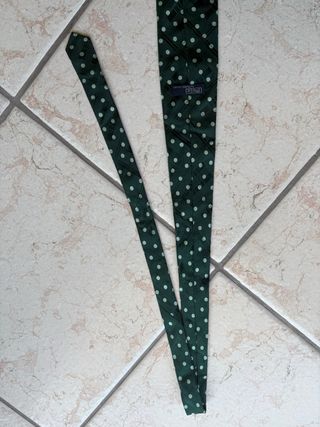 Cravatta Ralph Lauren verde pois