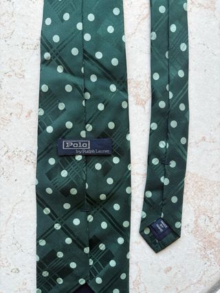 Cravatta Ralph Lauren verde pois