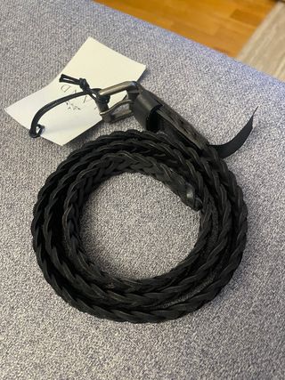 Cintura intrecciata in pelle da donna