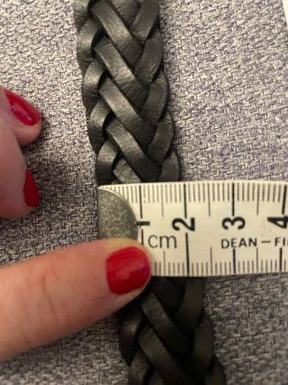 Cintura intrecciata in pelle da donna