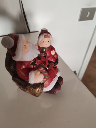 Babbo Natale con bambino decorazione