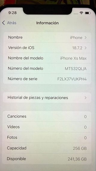 iPhone XS Max 256gb