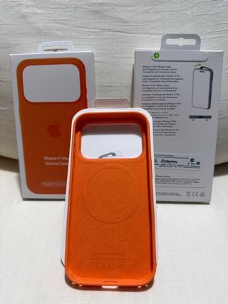 Cover iPhone 17 Pro Silicone Arancione