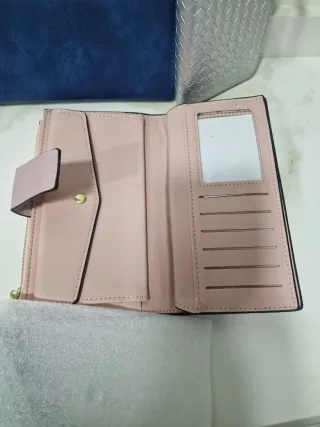 Cartera Monedero Azul y Plateada