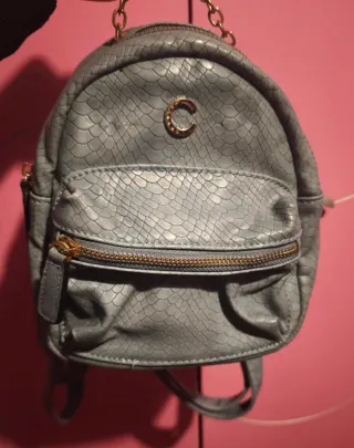 Zainetto con texture effetto pelle di serpente