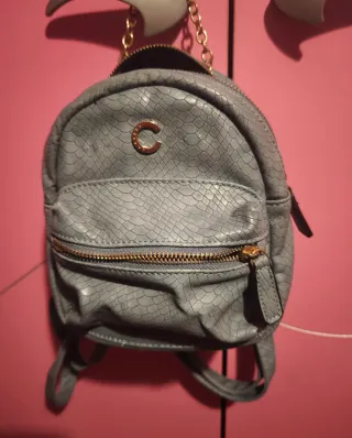 Zainetto con texture effetto pelle di serpente