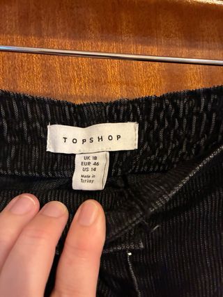 Calças cargo pretas Topshop novas com etiqueta