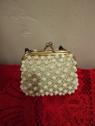 Portamonete vintage francese perline