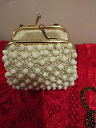 Portamonete vintage francese perline