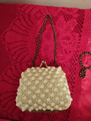 Portamonete vintage francese perline