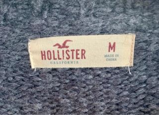 Chaqueta Hollister tipo capa gris Talla M poncho