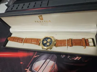 Reloj Festina Cronógrafo 6267 Dorado y Azul