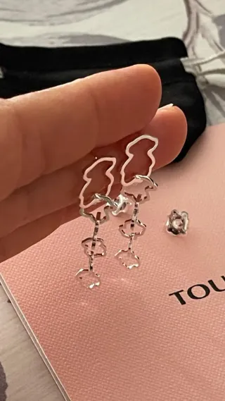 Pendientes Tous Oso Plata