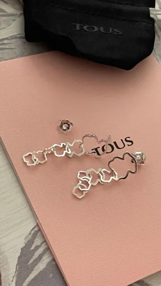 Pendientes Tous Oso Plata