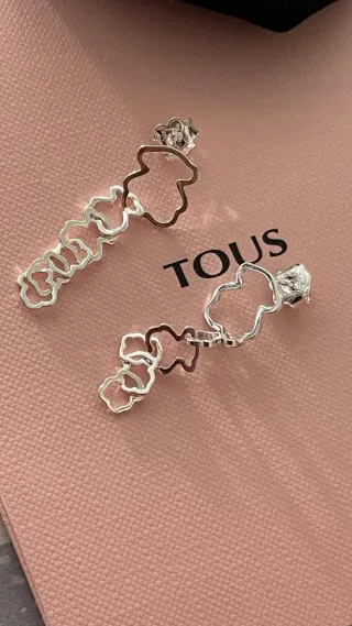 Pendientes Tous Oso Plata