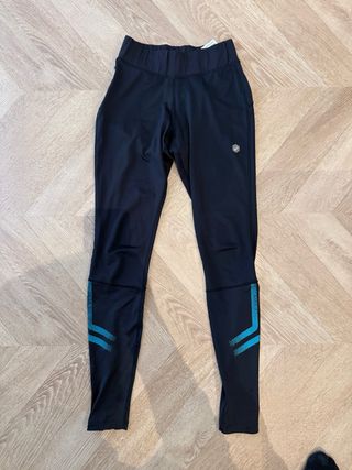 Mallas Asics Mujer Talla XS Negro y Turquesa