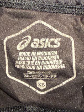 Mallas Asics Mujer Talla XS Negro y Turquesa