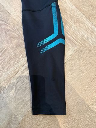 Mallas Asics Mujer Talla XS Negro y Turquesa