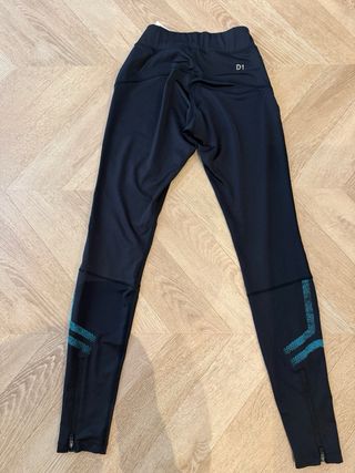 Mallas Asics Mujer Talla XS Negro y Turquesa