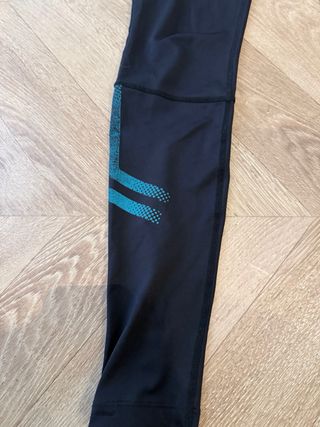 Mallas Asics Mujer Talla XS Negro y Turquesa