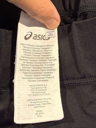 Mallas Asics Mujer Talla XS Negro y Turquesa