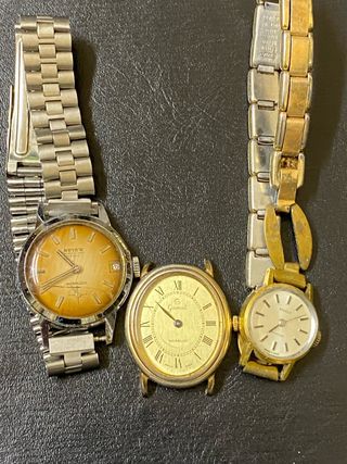 Set 5 orologi vintage svizzeri non funzionanti