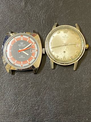 Set 5 orologi vintage svizzeri non funzionanti