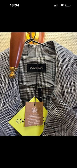 Vestido blazer estampado cuadros