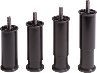 IPEA Set di 4 Gambe Regolabili per Mobili, Cucina e Soggiorno, Nero