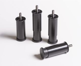 IPEA Set di 4 Gambe Regolabili per Mobili, Cucina e Soggiorno, Nero